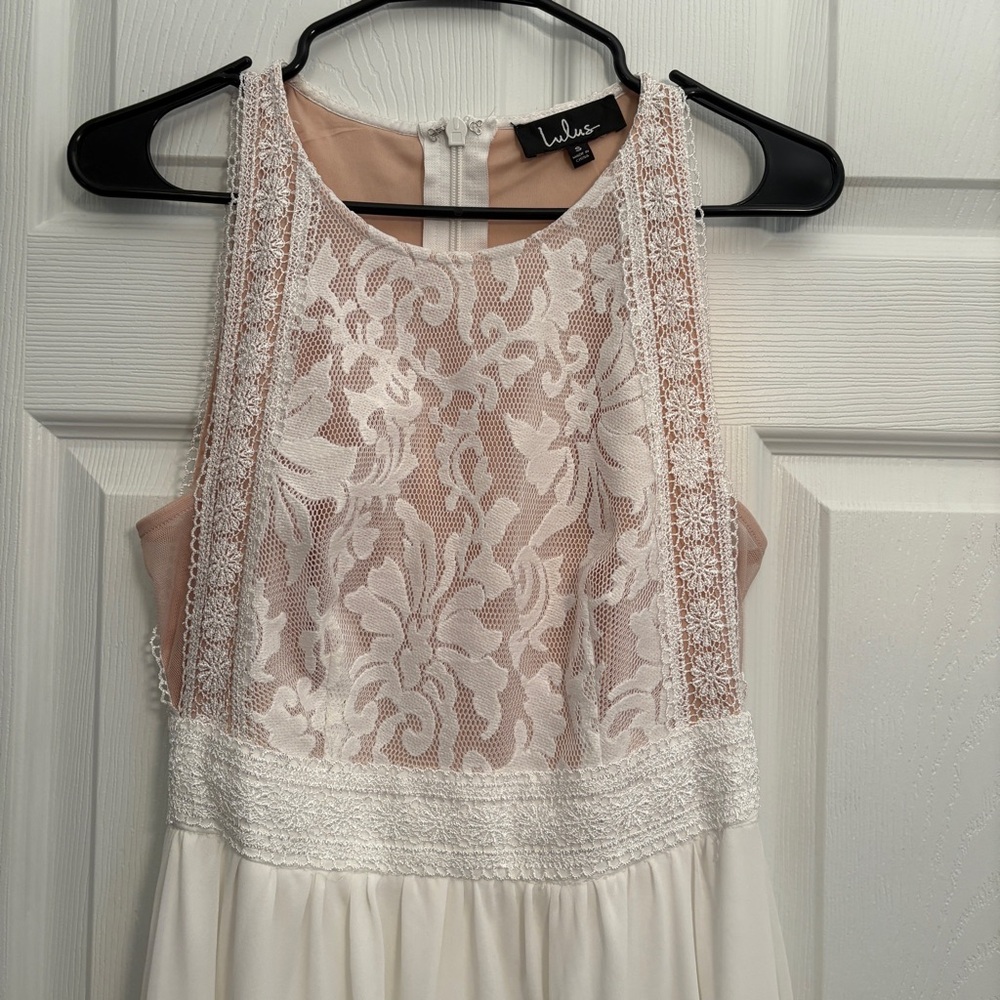 Lulu's Forever and Always White Maxi Dress Small - Picture 14 of 16